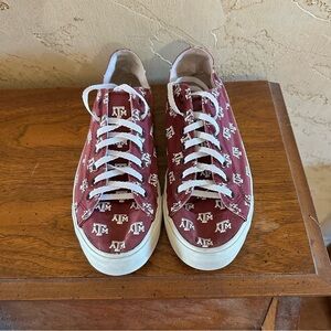 Row One A&M Aggies Unisex All Over Canvas Sneakers Mens 8.5 Women’s 10